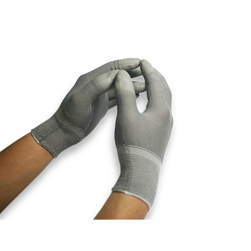 Găng tay chống tĩnh điện phủ PU lòng bàn tay  ( 10 Đôi)