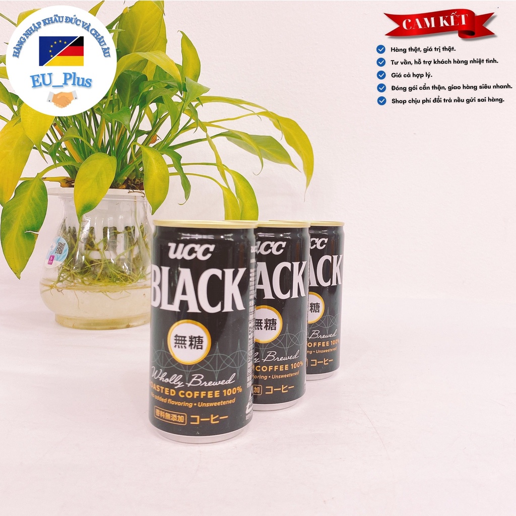 Cà Phê Đen Lon Không Đường – UCC Black Sugar Free Coffee 185G