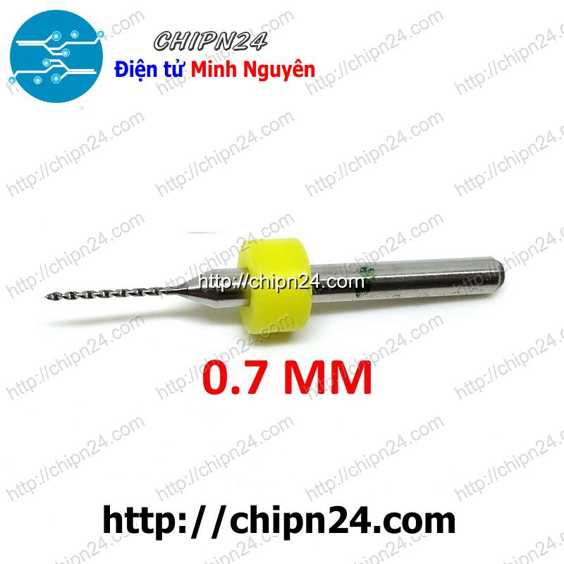 [2 CÂY] Mũi khoan mạch in CNC 0.7mm (Mạch điện tử, PCB)