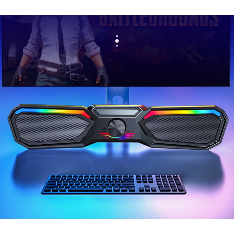 [Mã ELHACE giảm 4% đơn 300K] Loa Soundbar - Loa Máy Tính SaDa V197 - Led RGB Đổi Màu Siêu Ngầu