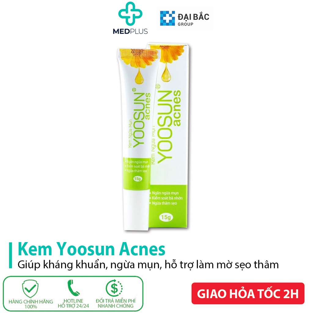 Kem ngừa mụn Yoosun Acnes - sạch mụn, thâm từ thảo dược, cho da dầu, khô đâu đen, mụn mủ cho nam nữ - Tuýp 15g