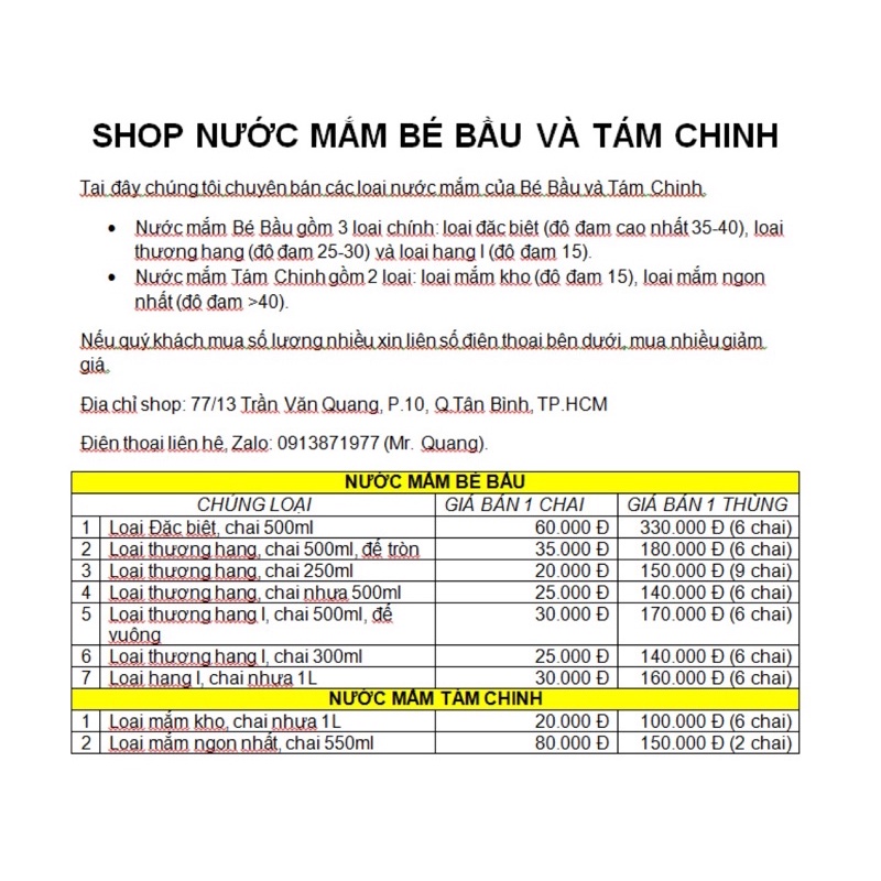 Thùng nước mắm nhĩ Bé Bầu, loại đặc biệt, ngon nhất thùng 6 chai độ đạm >35