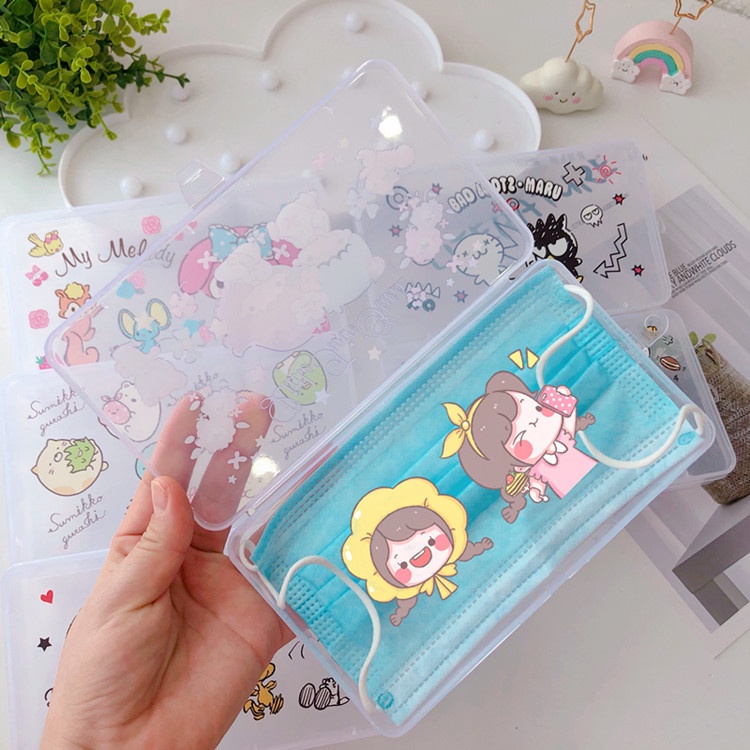 Hộp Đựng Khẩu Trang Tạm Thời Bằng Nhựa Chống Bụi Dùng Một Lần Tiện Lợi