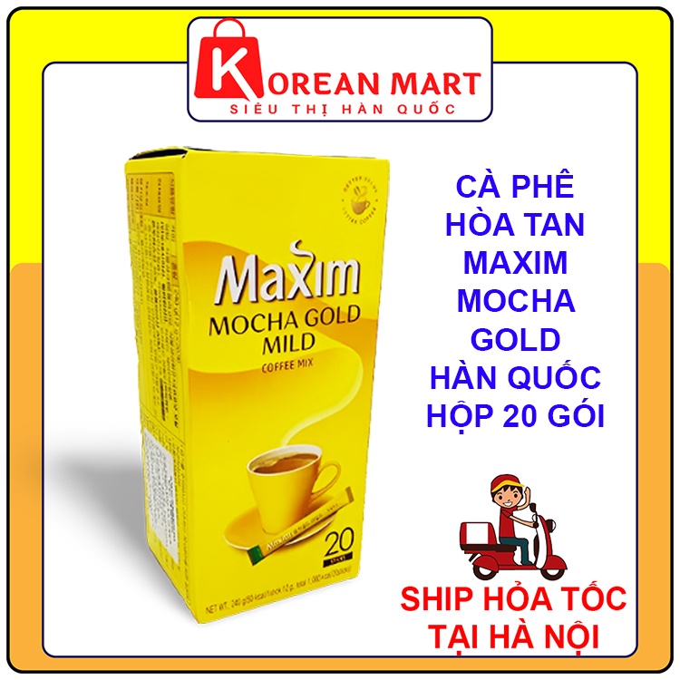 Cà phê hòa tan Hàn quốc MAXIM MOCHA GOLD hộp 20 gói x 12g thumbnail