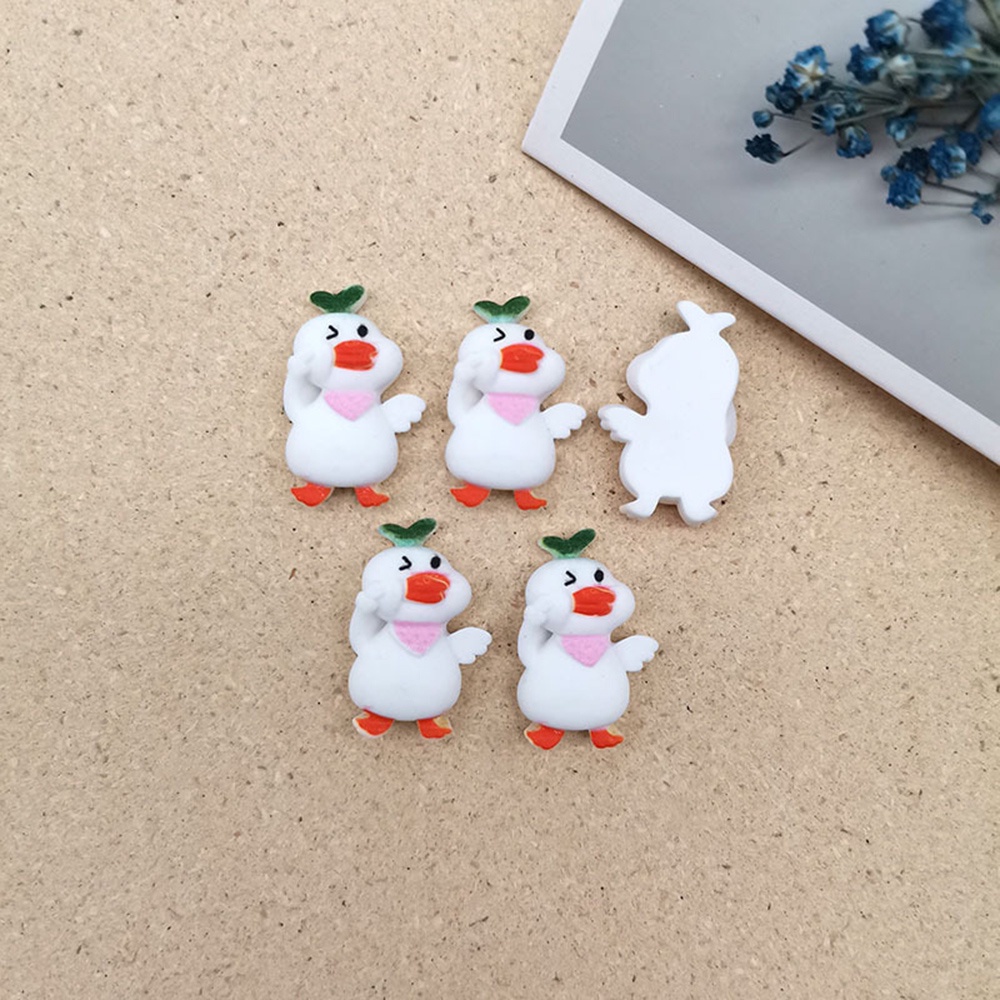 Set 5 Phụ Kiện Trang Trí Giày Dép Bằng Nhựa Hình Chú Vịt Dễ Thương Cho Bé