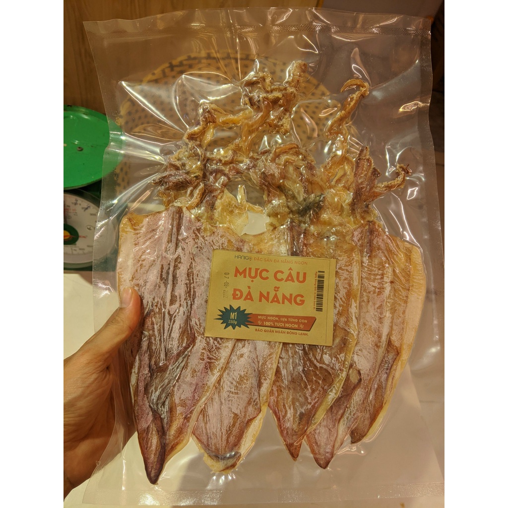 Khô Mực Đà Nẵng loại Ngon, thịt ngọt, cân đúng, size trung M1 18-22 con/kg, Đặc sản Đà Nẵng Ngon HANIGO