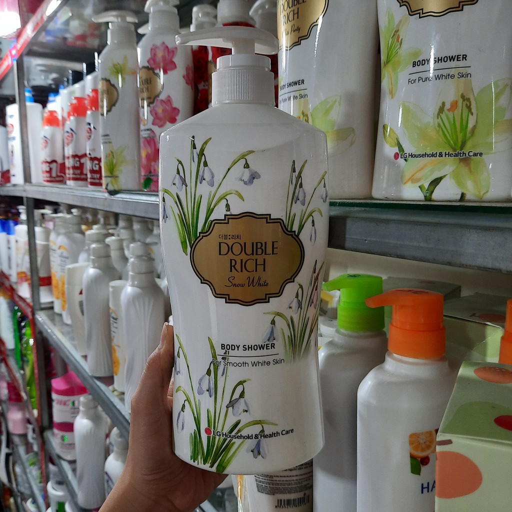 Sữa tắm DOUBLE RICH SNOW WHITE 800g