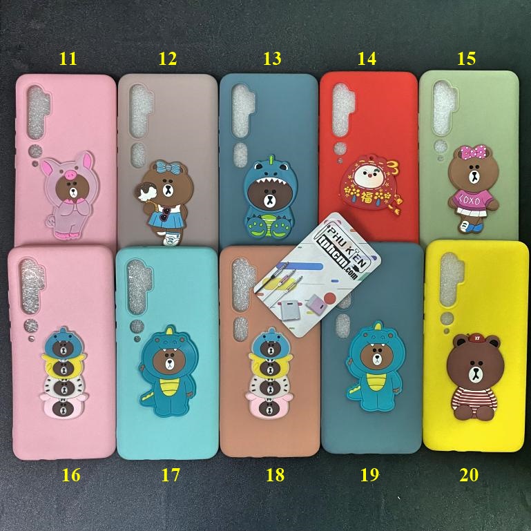 Ốp lưng Xiaomi Mi Note 10 - Note 10 Pro hình Gấu Nâu