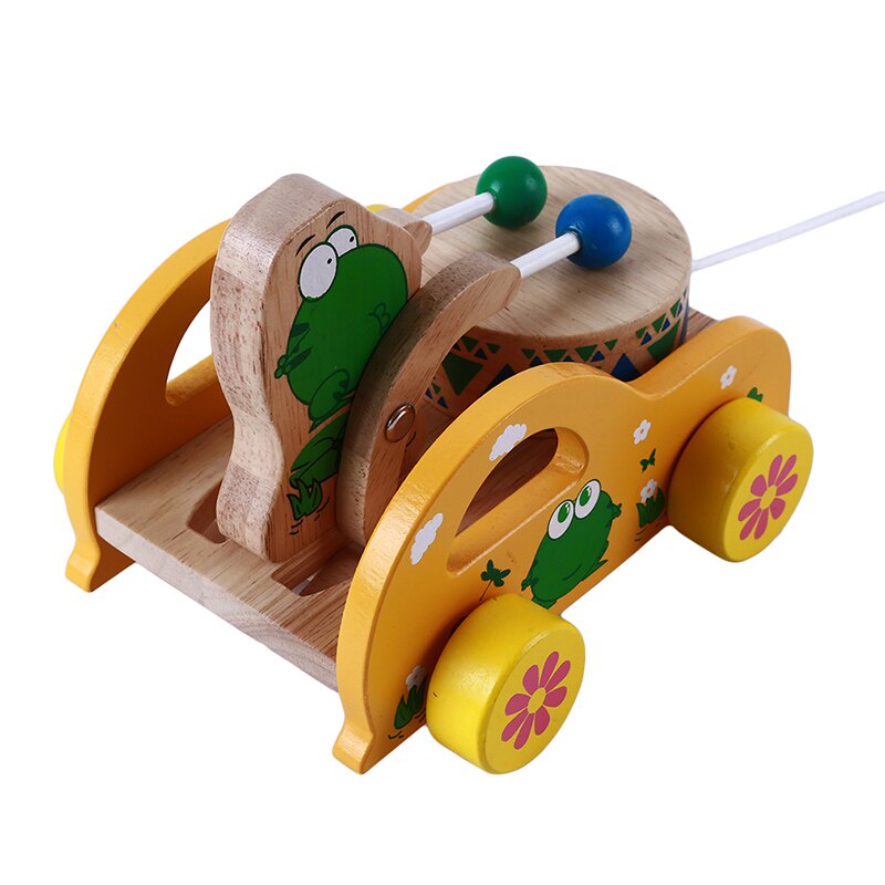 Creative Children's Hand Extended Leash Pull Toy Play Beat Sound Tractor Car Toy