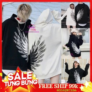 Áo hoodie nỉ angel 2 màu