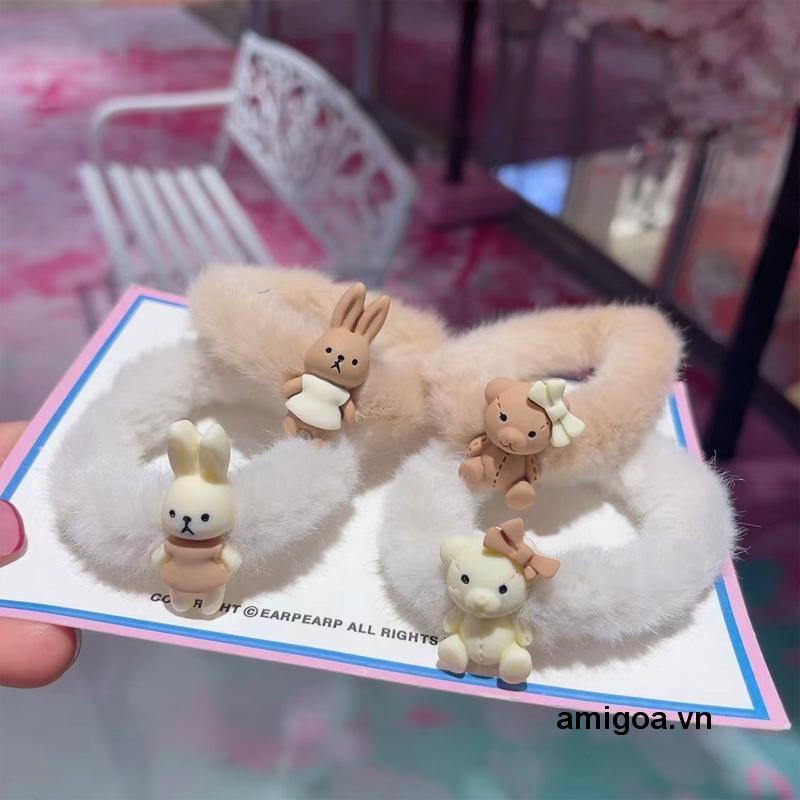 ✨✨Dây buộc tóc hình gấu/thỏ/Doremon nhồi bông dễ thương cho nữ
