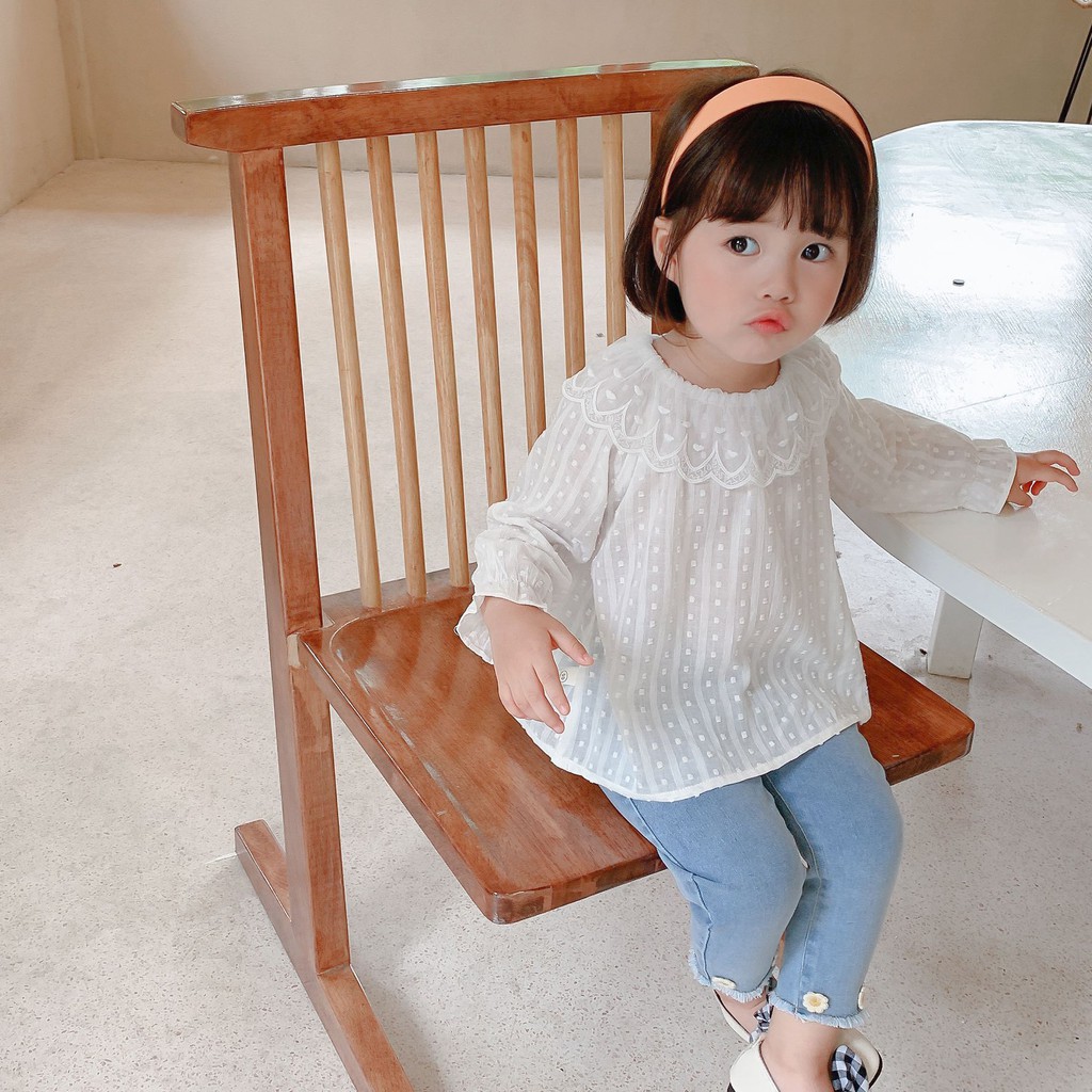 Áo thun dài tay thiết kế thời trang cho bé gái