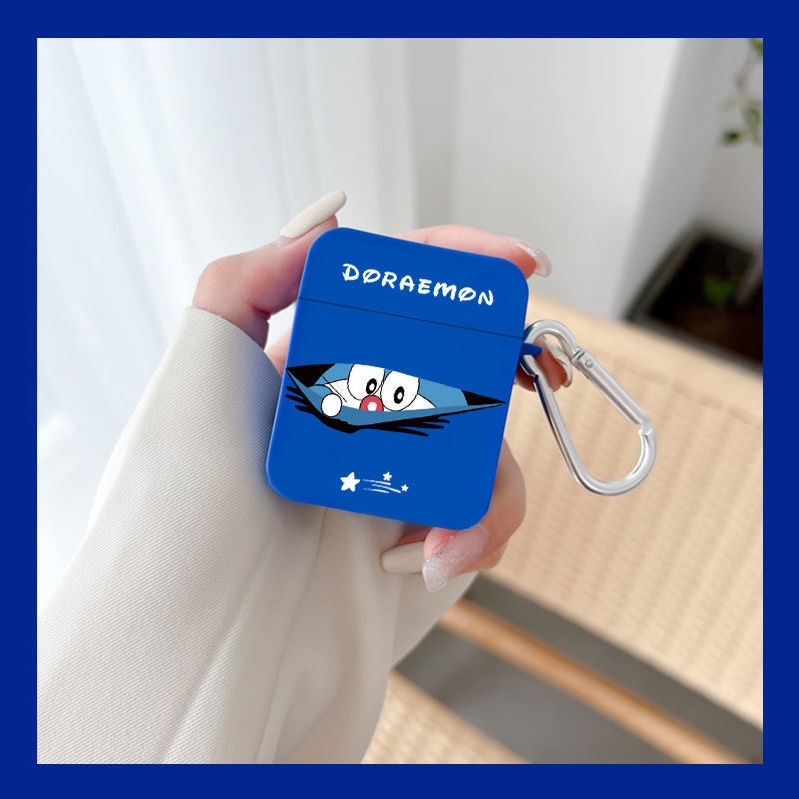 Vỏ Bảo Vệ Hộp Sạc Tai Nghe Bluetooth Bằng Silicon Hình Hoạt Hình Doremon Cho Airpods 1 / 2 Gen Airpods 2