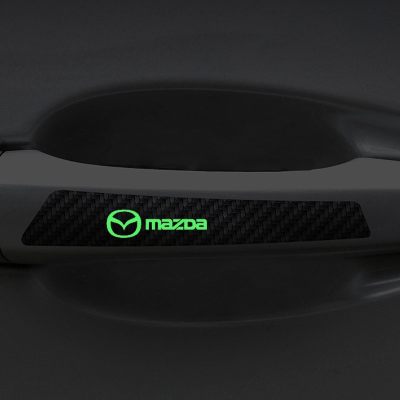 Miếng Dán Trang Trí Tay Nắm Cửa Xe Hơi Mazda2 Mazda3 Mazda6 Mazda CX5 CX7 CX3 CX9 CX30 Bằng Sợi Carbon