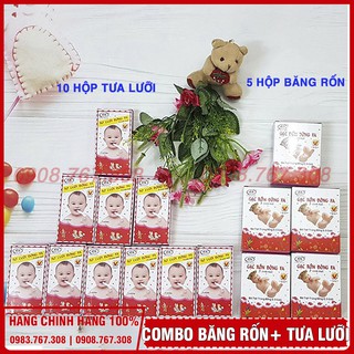 Combo 10 tưa lưỡi và 5 băng rốn cho bé