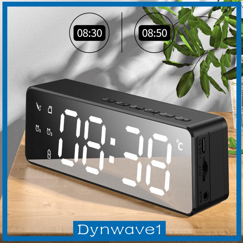 Loa Bluetooth Không Dây Kiêm Đồng Hồ Báo Thức Tích Hợp Fm Radio Có Đèn Led