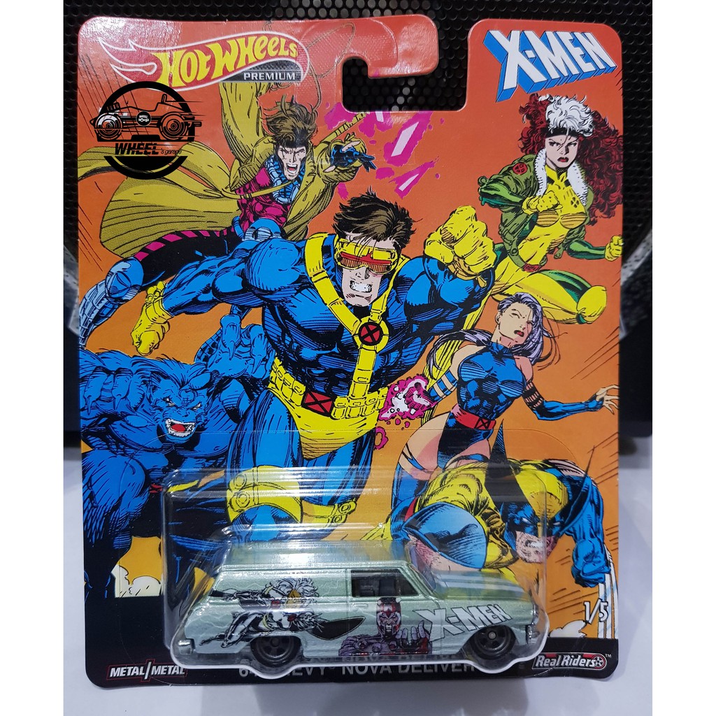 Xe mô hình đồ chơi bánh cao su Hotwheels 1:64 PREMIUM - X-MEN - '64 Chevy Nova Delivery