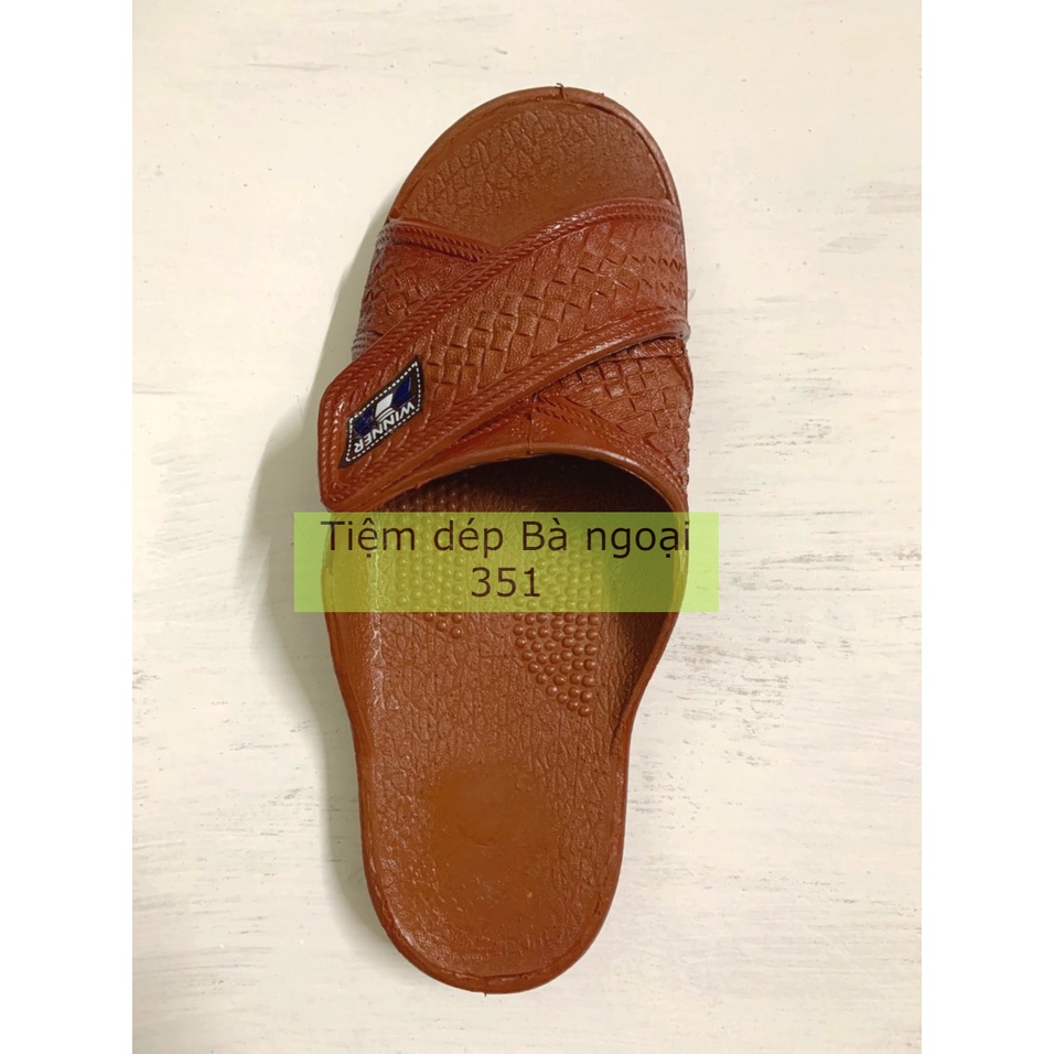Dép nhựa ông dù Winner - quai chéo màu nâu bò (loại 1)