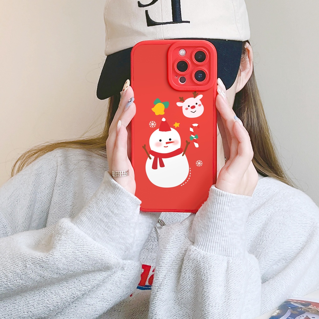 Ốp lưng iphone Snowman cạnh vuông 6/6plus/6s/6splus/7/7plus/8/8plus/x/xr/xs/11/12/13/pro/max/plus/promax | BigBuy360 - bigbuy360.vn