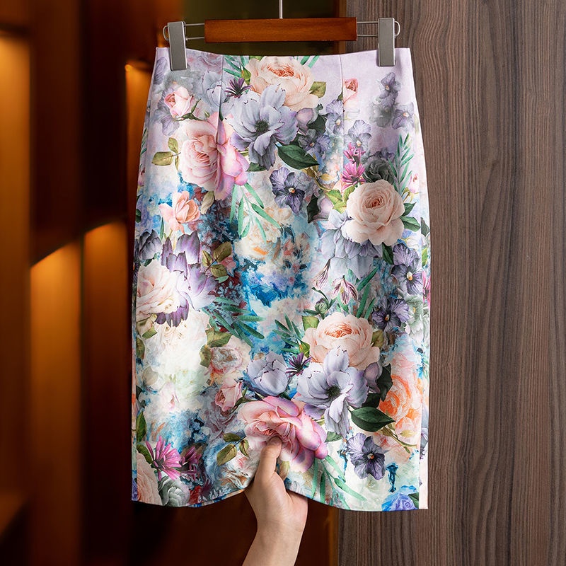 Chân Váy Chữ A Dáng Dài In Họa Tiết Hoa Hồng Phong Cách Phương Tây Cổ Điển Thời Trang Mùa Hè Hàng Mới Dành Cho Bạn Nữ
