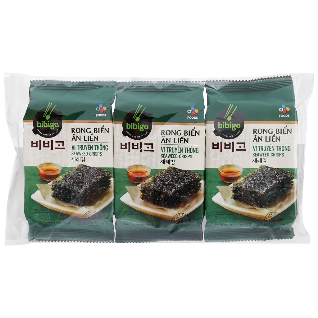 Rong biển ăn liền - 3 gói Hàn Quốc (Mẫu ngẫu nhiên)