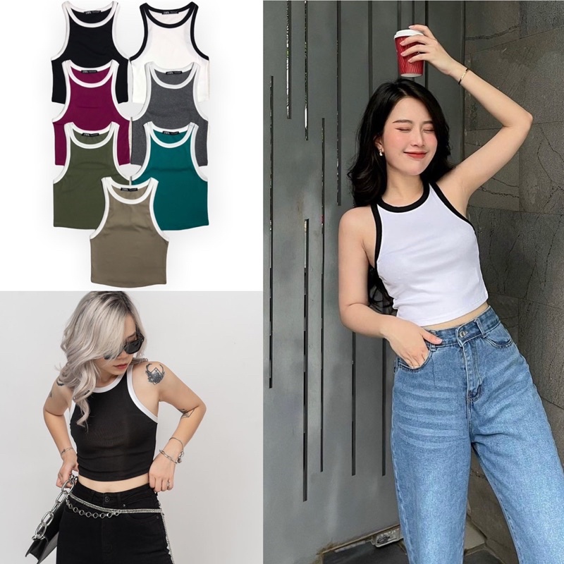 Áo tanktop body bo viền ZR màu mới xịn xò