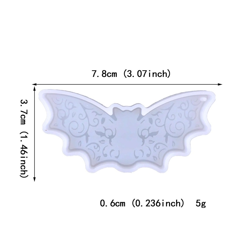 Khuôn Silicone Làm Móc Khóa Nhựa Resin Hình Dơi Sáng Tạo