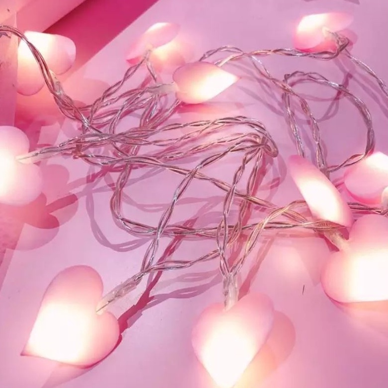Dây Đèn LED Hình Trái Tim Trang Trí Phòng Ngủ/Tiệc Tùng/Đám Cưới Có Pin Dự Phòng365