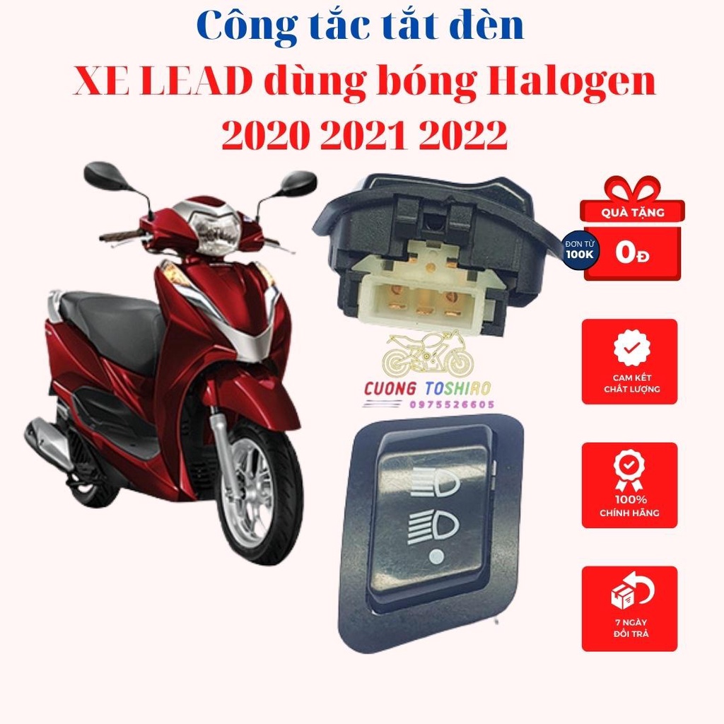 Công tắc tắt đèn pha cos cho các dòng xe wave 110, rsx 110, blade, vision 2021, lead 2021, future không có nút tắt đèn