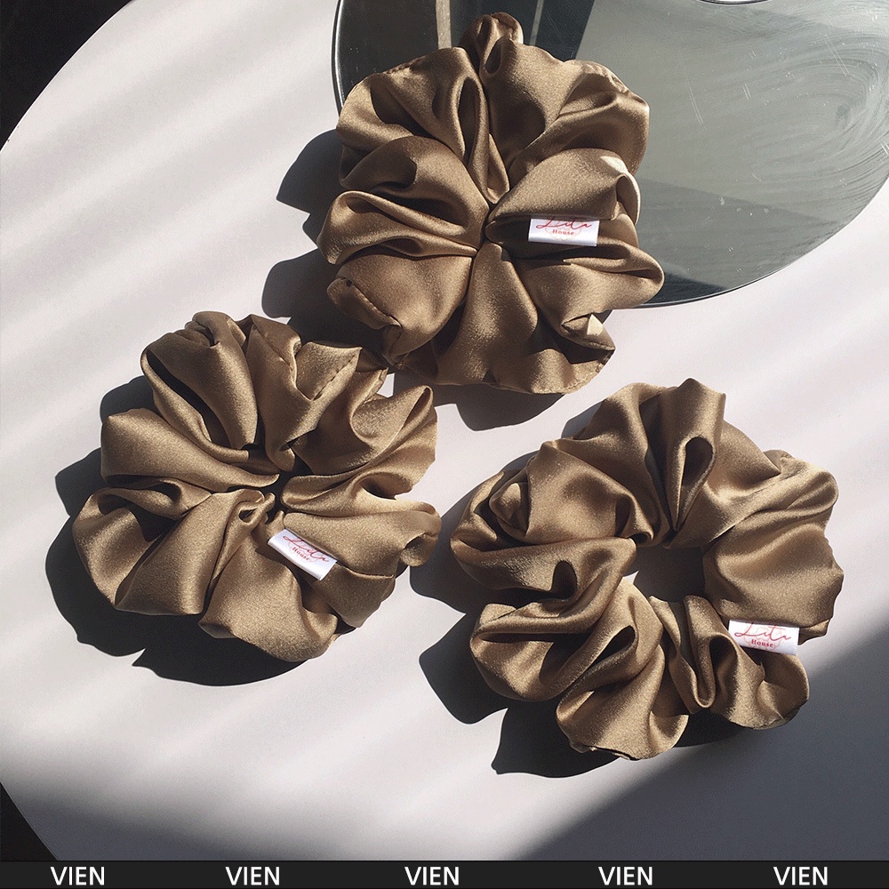 VIEN - Dây chun buộc tóc lụa pearl I Scrunchies Handmade