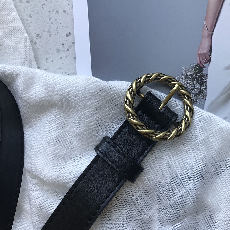 Thắt Lưng Khóa Xoắn Kiểu Hồng Kông retro Đơn Giản Thời Trang