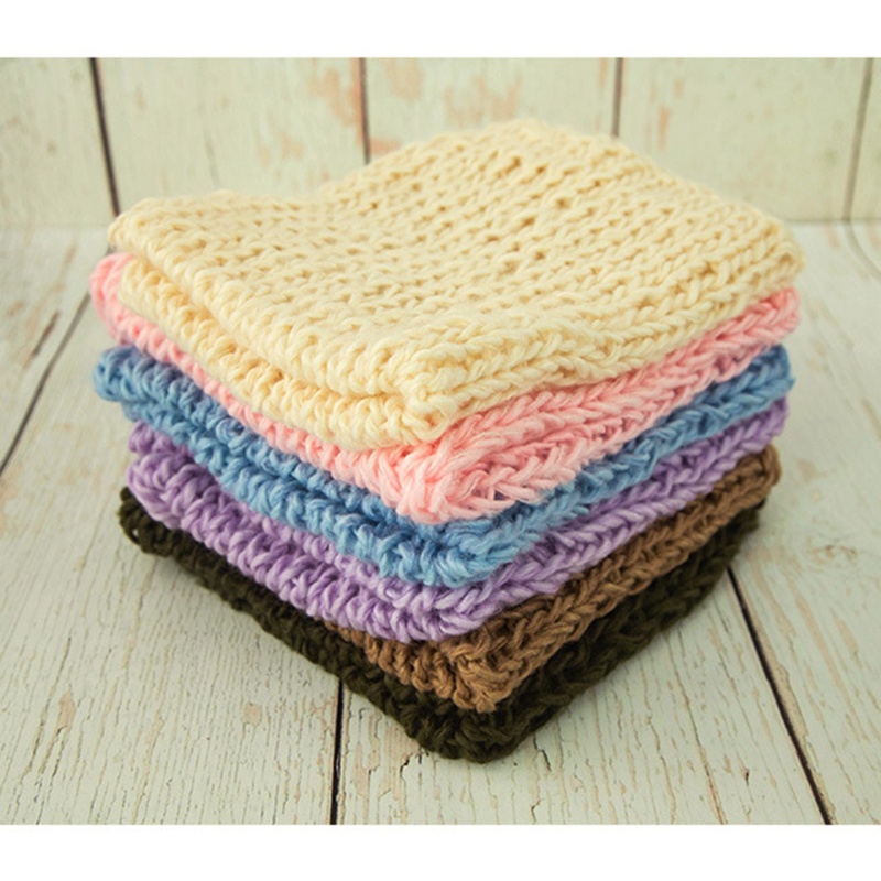 Chăn Đan Len Xinh Xắn Dùng Làm Đạo Cụ Chụp Ảnh Cho Bé Sơ Sinh