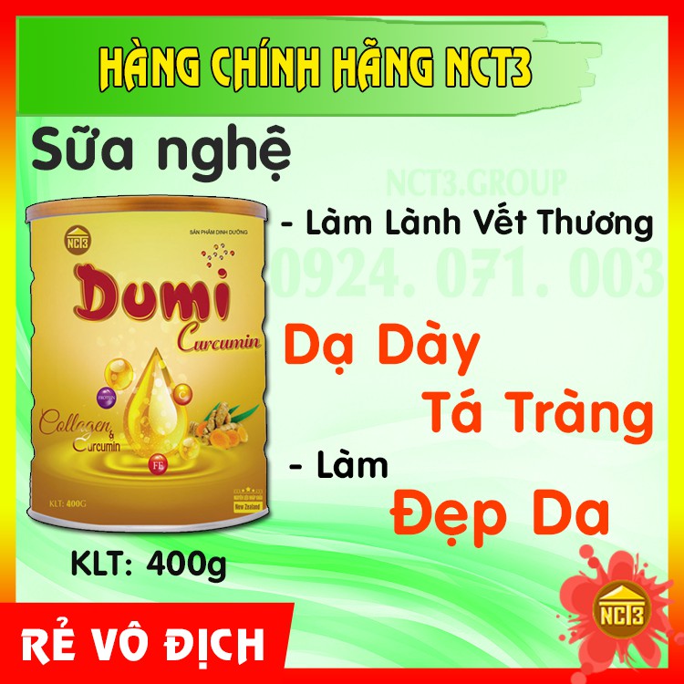 Sữa Nghệ DUMI CURCUMIN NANO ( 400g ) (Hàng chính hãng công ty NCT3 )