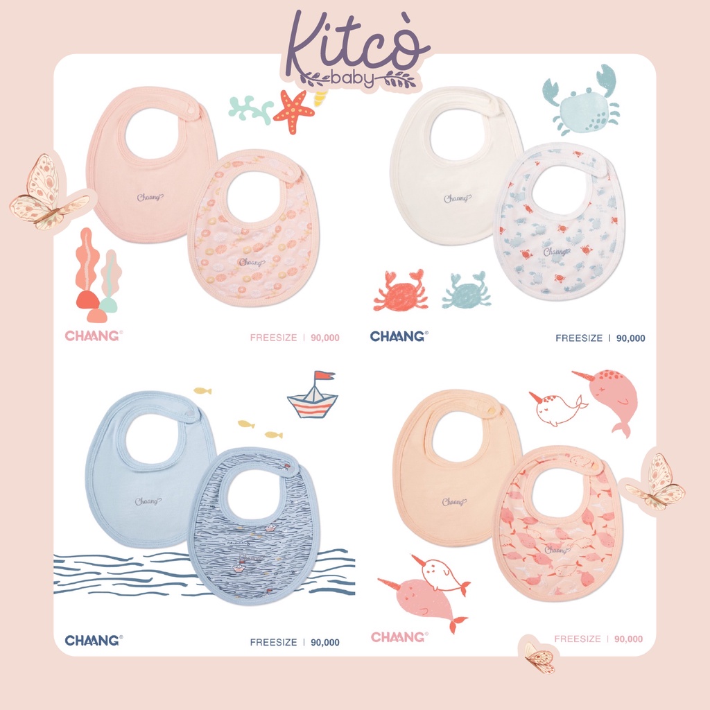 CHAANG Set yếm tròn Sea cho bé
