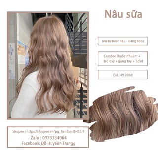 Thuốc Nhuộm Tóc màu NÂU TRÀ SỮA