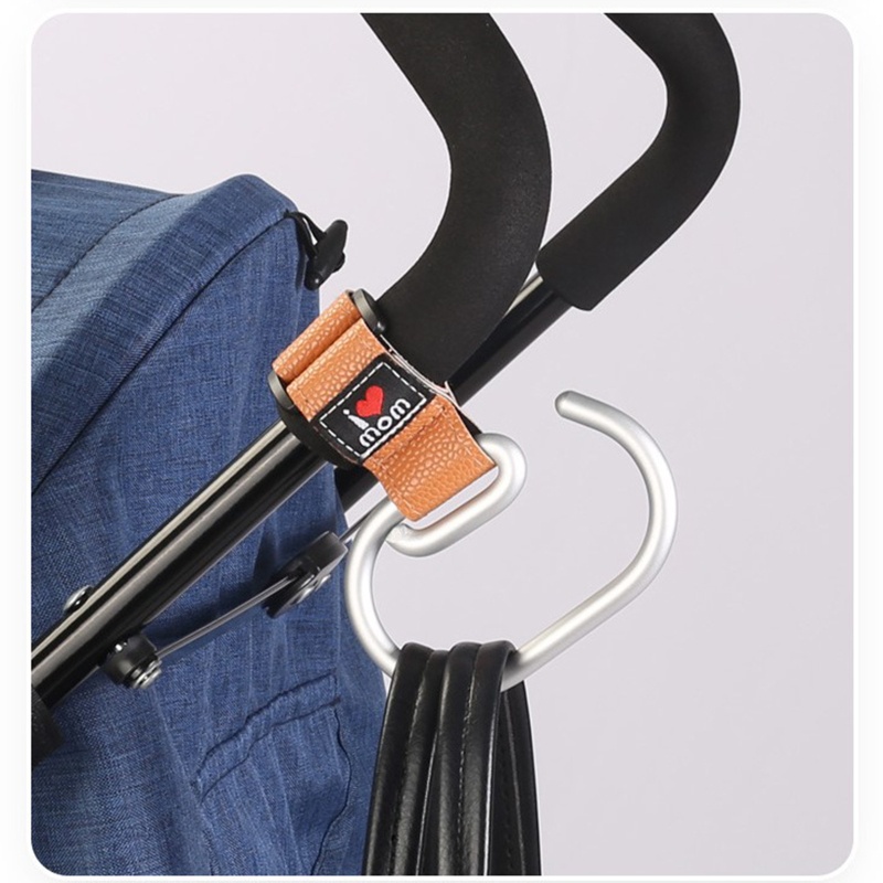 Móc Treo Đồ Gắn Xe Đẩy Em Bé Bằng Kim Loại Màu Nâu / Nâu Chống Biến Dạng