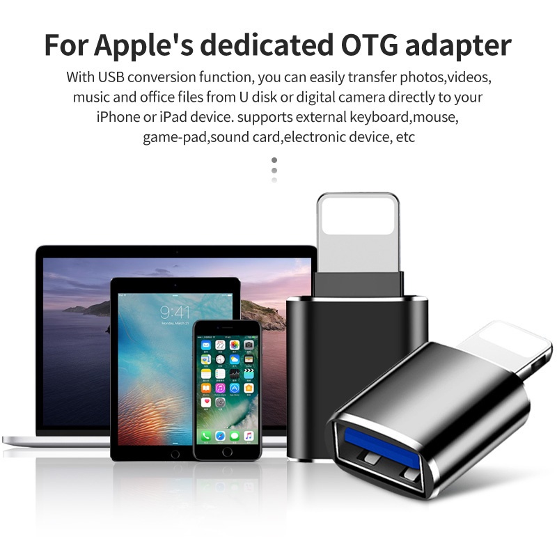 Đầu chuyển đổi ANKNDO OTG Lightning USB 3.0 thích hợp cho i/Pad iP 7 8 X XR 11 Pro XS Max 12