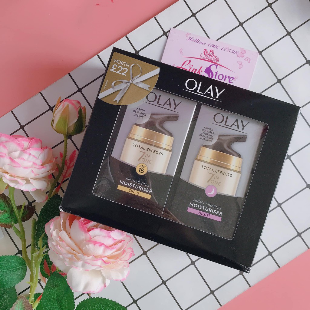 Set Kem dưỡng da Olay Total Effect