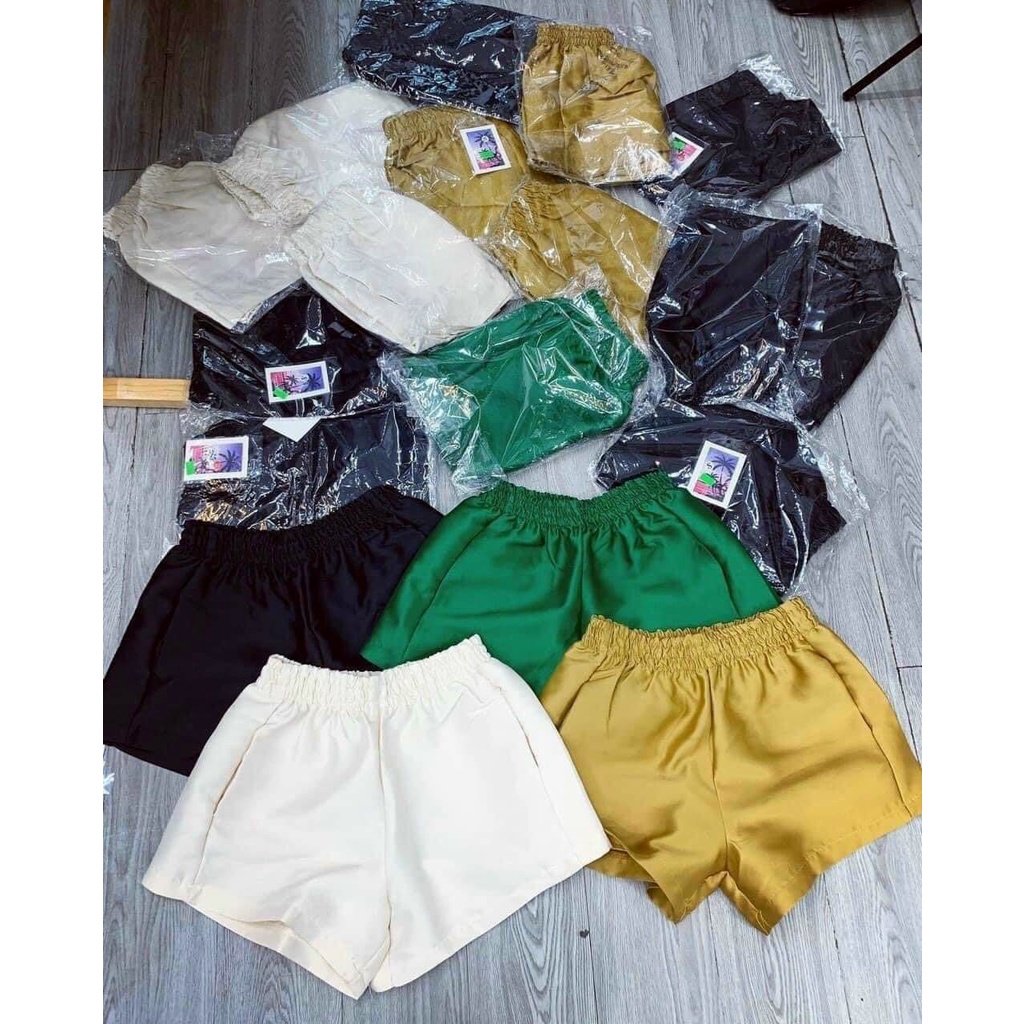 Quần Short đùi nữ chất Tafta phồng mix áo croptop thun siêu hợp trẻ trung | BigBuy360 - bigbuy360.vn