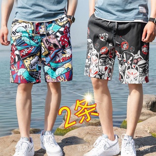 Fashion sports summer home shorts pants large size large shorts beach pants casual men s loose medium