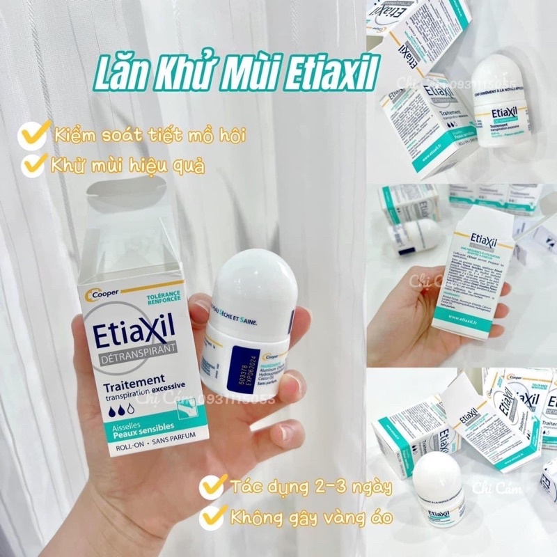 Lăn khử mùi Etiaxil, Lăn nách etiaxil khử mùi hiệu quả - 15ml