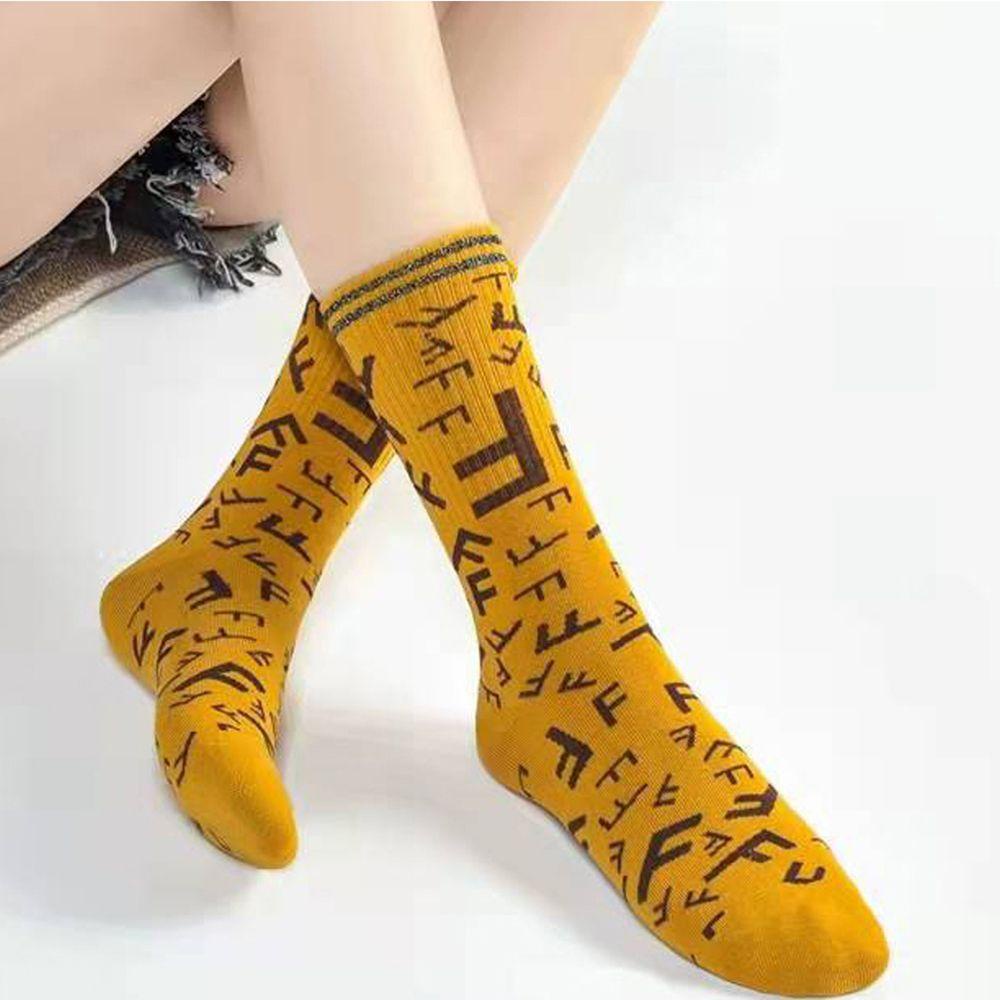 Vớ Cổ Trung In Chữ Sáng Tạo Thời Trang Nhật Bản Cổ Điển Dành Cho Bạn Nữ VANES1