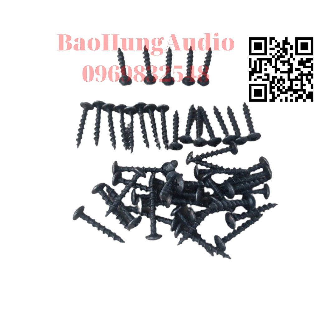 Vít đầu dù bắt cho các loại thùng loa, màu đen chống rỉ sét, giá bán theo cặp 2 cái.