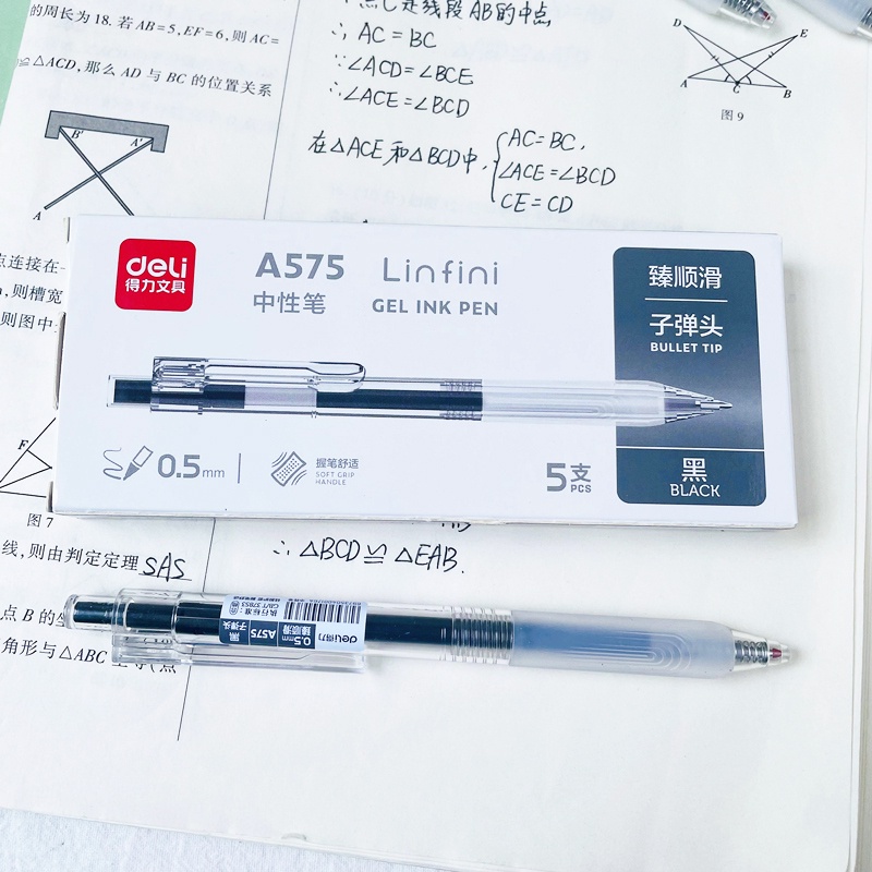 Bút Bi Mực Đen Ngòi 0.5mm Có Thể Thu Gọn