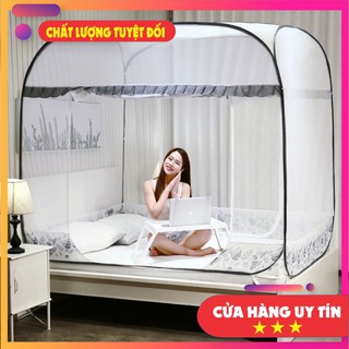 màn chụp tự bung đỉnh vuông,mùng chụp cao cấp bh 12 tháng (ảnh thật)
