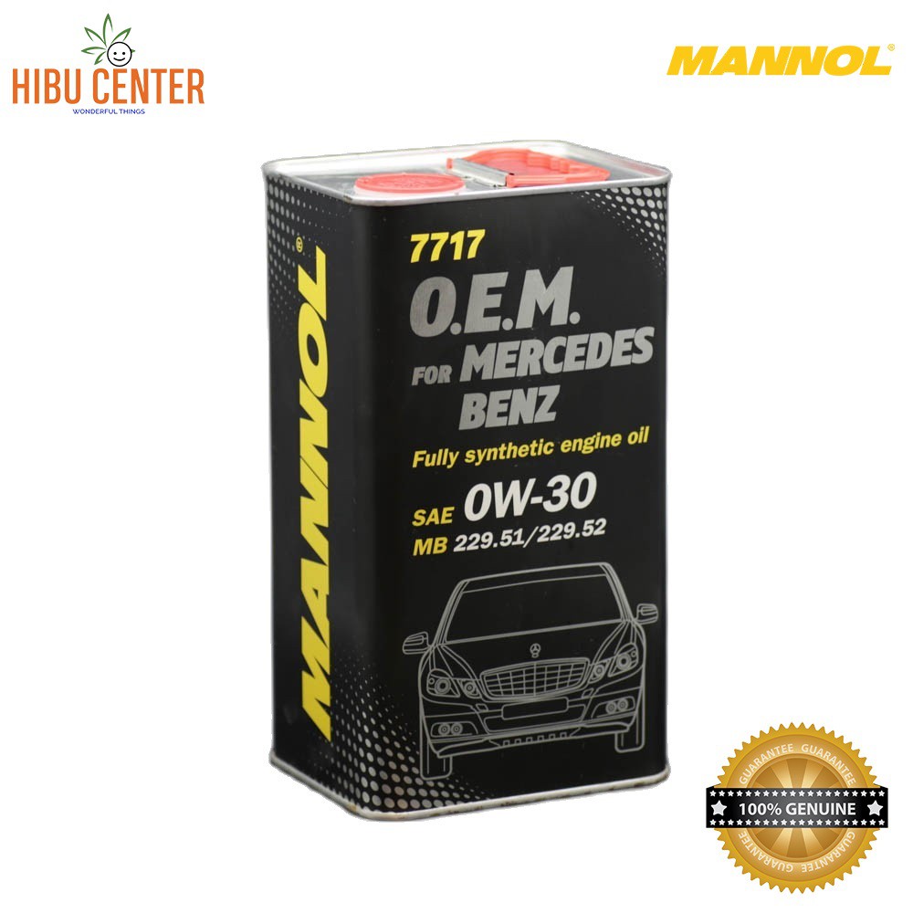 Nhớt MANNOL 0W-30 SN/CF O.E.M Cho Xe Mercedes Benz 7717 – 4 Lít Hàng Đức Cao Cấp Chính Hãng – HIBUCENTER