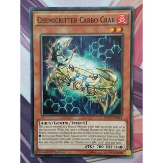 Thẻ bài yugioh: chemicritter carbo crab inov-en024