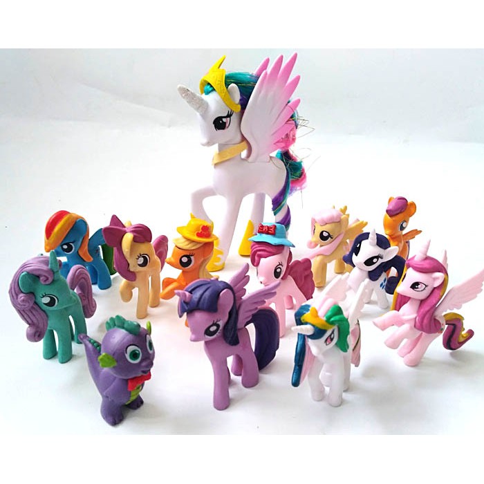 13 Ngựa Thiên Thần Pony (12 Ngựa Size 6cm-8cm+1 Ngựa 14cm)