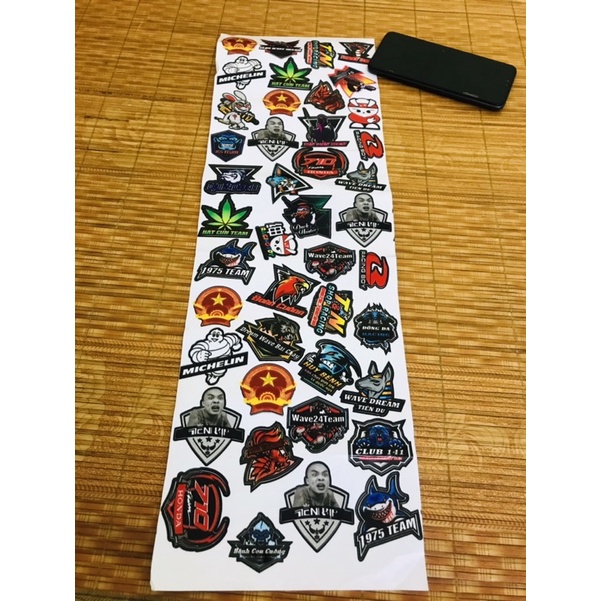 Bộ Tem Chế Logo 43 Logo Nhỏ Tem 3 Lớp Chống Nước