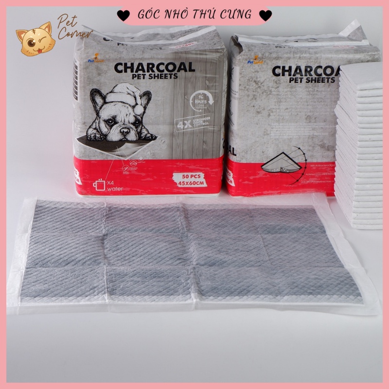 Tã lót chuồng cho chó mèo Charcoal than hoạt tính